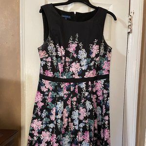 Talbots floral size 8 pleated dress